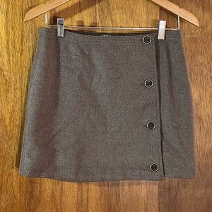 PRANA Brown Wool-Blend Miniskirt Sz 4